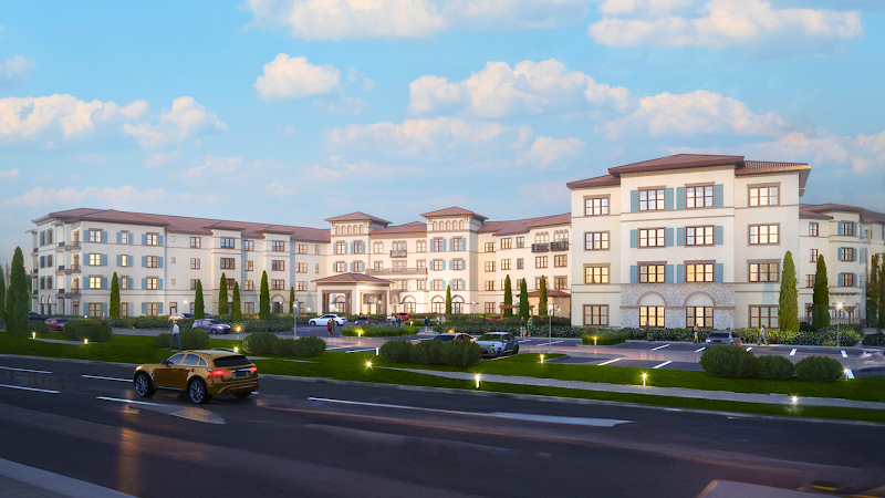 Exterior of Grand Living at Tuscan Lakes in League City, TX