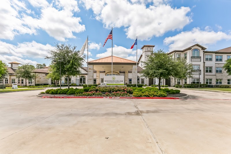 Exterior of Woodhaven Village Senior Living in Conroe, TX